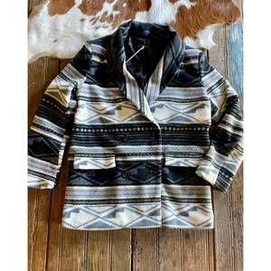 NEW DRIFTWOOD orovada double breasted coat in cream, light blue, navy and tan